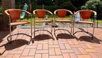 Vintage jaren 80 Effezeta Italië 4x eetkamerstoelen, Huis en Inrichting, Stoelen, Overige materialen, Gebruikt, Overige kleuren