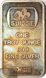Zilver 999/1000 - Baar 1 Oz. PAMP Suisse, Ophalen of Verzenden, Zilver