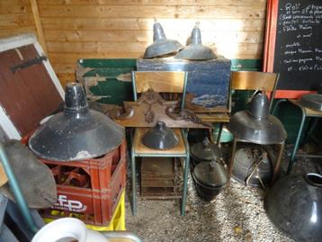 diverse Franse zwarte industriële lampenkappen lampen kappen beschikbaar voor biedingen