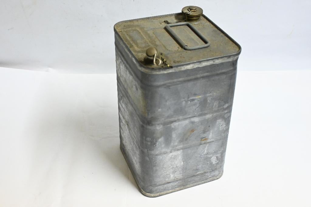 groot oud olie blik smeerolie brandstof etc, Antiek en Kunst, Antiek | Gereedschap en Instrumenten, Ophalen of Verzenden