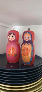 Baboushka  peper en zoutmolen keramiek, Ophalen of Verzenden, Zo goed als nieuw, 25 tot 50 cm, Minder dan 100 cm