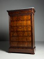 Franse Louis Philippe lasekast Chifonniere mahonie, Huis en Inrichting, Kasten | Ladekasten, Ophalen, 25 tot 50 cm, Eikenhout