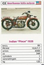 M10 motorkaartje indian pince 1926 ( c2), Ophalen of Verzenden, Zo goed als nieuw, Auto's