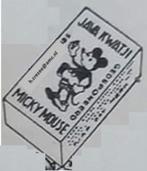 zoek oud Java Kwatji tjap Micky mouse doos reclame semarang, Ophalen of Verzenden, Gebruikt, Verpakking