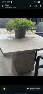 Terrastafelblad Enfiber Stones R80 Wit granite, Ophalen of Verzenden, Gebruikt, Rechthoekig