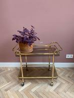 Barcart messing hollywood regency, Ophalen, Gebruikt, 50 tot 100 cm, Hollywood regency