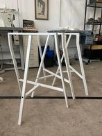 Set van 3 Ikea Lerberg schragen - wit, Ophalen, Tafelpoot, Gebruikt, Minder dan 50 cm