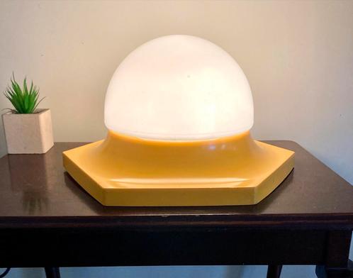 Vintage Space Age lamp geel W.L.P. Leuchten WLP plafondlamp., Huis en Inrichting, Lampen | Plafondlampen, Zo goed als nieuw, Ophalen of Verzenden