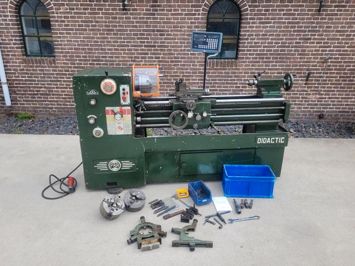 pbr draaibank snelwisselbeitelhouder camlock digitale uitlez, Doe-het-zelf en Verbouw, Draaibanken, Gebruikt, Metaaldraaibank