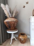 Robuuste teakhouten vazen nieuw., Overige materialen, Overige kleuren, Nieuw, Ophalen of Verzenden