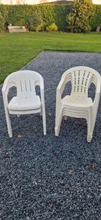 6 Kunststof tuinstoelen, Ophalen, Gebruikt, Kunststof, Stapelbaar