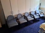Set van 5 castelijn design stoelen, Huis en Inrichting, Ophalen, Gebruikt, Blauw, Metaal