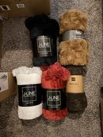 J-Line plaid Pompom - polyester -- 170 x 130 cm, Ophalen of Verzenden, Nieuw