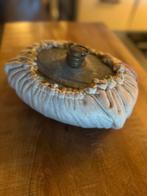 Mooie antieke ovale platte zinken kruik!, Ophalen of Verzenden