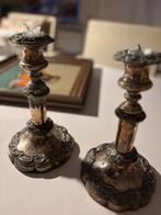 Zwaar Verzilverde Kaarsenkandelaars - Set van 2, Ophalen, Zilver