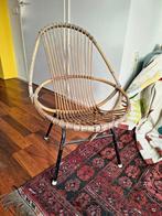 Vintage bamboe stoel, Ophalen, Bruin, Eén