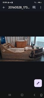 Boot bed steigerhout, Ophalen, Gebruikt, 90 cm, Eenpersoons