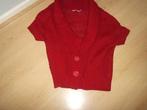 TURNOVER vest met shawlkraag en korte mouwen maat 36 nieuw, Ophalen of Verzenden, Nieuw, Maat 36 (S), Rood