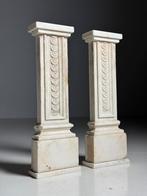 Set van 2 Marmeren ornamenten schouw, Huis en Inrichting, Haarden, Ophalen, Gebruikt