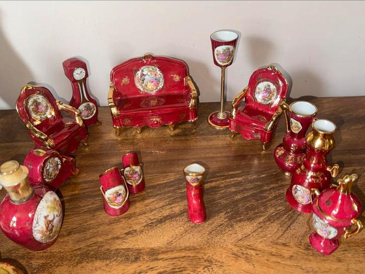 Porseleinen Miniatuur Set – 13-delig-limoges-France, Antiek en Kunst, Antiek | Porselein, Ophalen of Verzenden