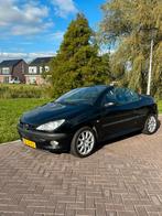 Peugeot 206 1.6 16V CC Automaat 2002 Zwart, Auto's, Peugeot, 4 cilinders, Cabriolet, 4 stoelen, Zwart