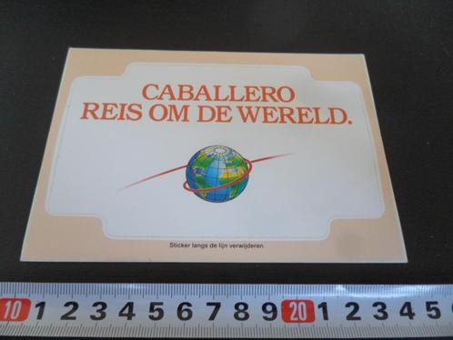 sticker tabak - caballero reis om de wereld *, Verzamelen, Stickers, Zo goed als nieuw, Bedrijf of Vereniging, Ophalen