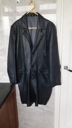 Heren jas lang leder, Kleding | Heren, Ophalen of Verzenden, Zo goed als nieuw, Maat 56/58 (XL), Zwart