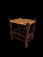Schitterende vintage rush Perriand design kruk stool, Ophalen of Verzenden, Gebruikt, Hout