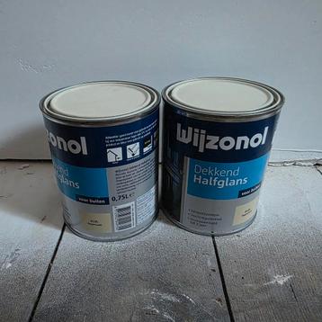 2X NIEUW Wijzonol9135 Papyruswit halfglans 0,75l buiten beschikbaar voor biedingen