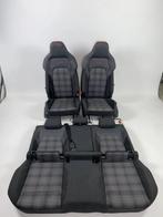 Interieur VW Golf 8 GTI Alcantara/Stof Grijs/Geruit Rood/Wit, Gebruikt, -, -, Ophalen of Verzenden