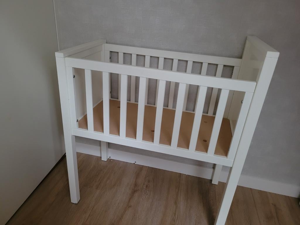 Wieg, babywieg, co-sleeper wit 40 x 80 cm, Ophalen, Zo goed als nieuw, Wieg