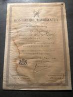 Koninklijke Landmacht – Oorlogsdienst- erkenningsdocument, Verzamelen, Ophalen of Verzenden, Landmacht, Nederland, Overige typen