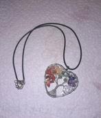 Edelstenen Levensboom Chakra kleuren ketting., Ophalen of Verzenden, Zo goed als nieuw, Ketting