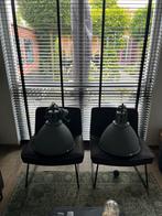 2 industriele hanglampen, Huis en Inrichting, Ophalen, Glas, Zo goed als nieuw, Minder dan 50 cm