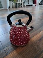 Leuke rode waterkoker met witte stippen, Ophalen of Verzenden, Gebruikt