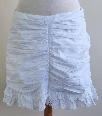 Zara prachtig wit rokje met broderie mt. L beschikbaar voor biedingen