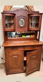 Antiek Houten Dressoir met Bovenkast, Ophalen of Verzenden