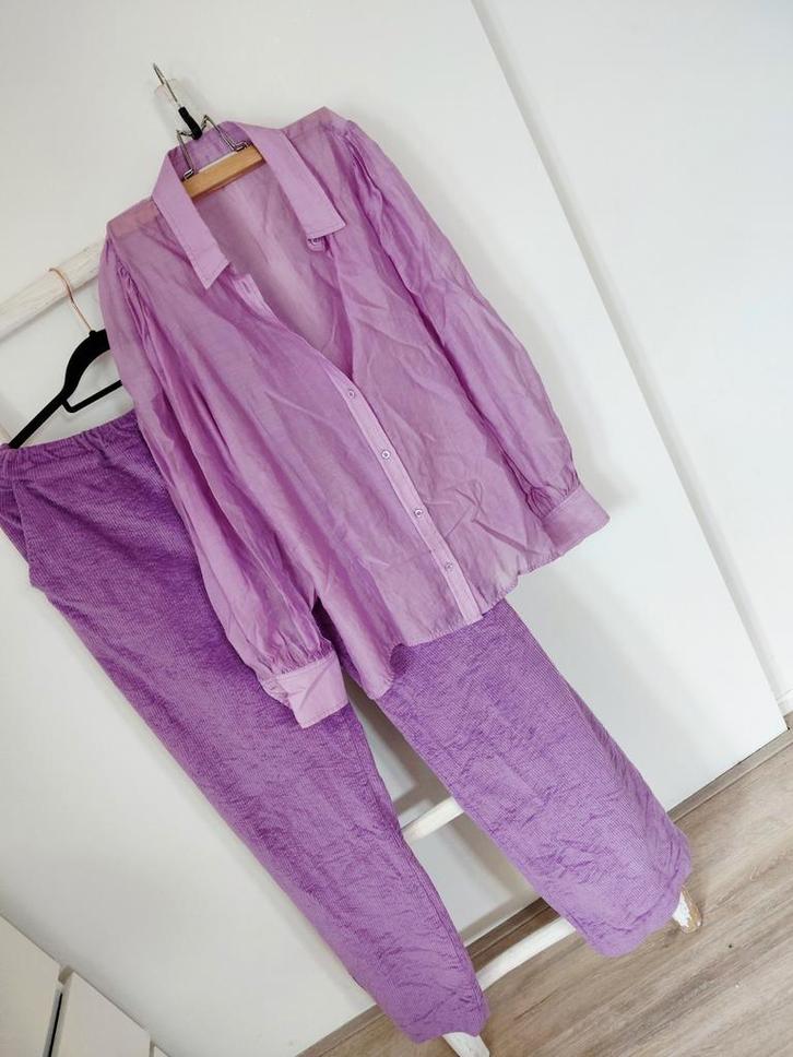 2delig Circle of trust pantalon & Modstrom blouse roze L, Kleding | Dames, Blouses en Tunieken, Zo goed als nieuw, Roze, Verzenden