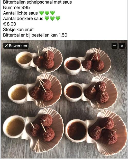 Div decoratie nep bitterballen bakjes sausjes, Huis en Inrichting, Woonaccessoires | Overige, Zo goed als nieuw, Ophalen