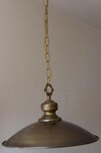 Zware messing hanglamp / eetkamerlamp met messing kap, Ophalen, Klassiek, Zo goed als nieuw, Metaal