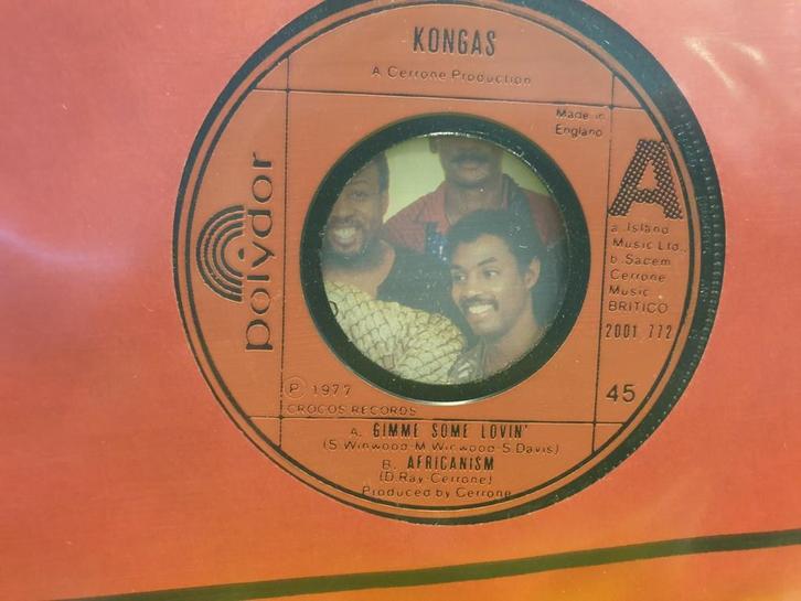 Kongas - gimme some lovin' (s4), Cd's en Dvd's, Vinyl Singles, Gebruikt, Pop, Ophalen of Verzenden