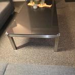 Moderne salontafel RVS onderstel, composiet blad, Huis en Inrichting, Tafels | Salontafels, Ophalen, Minder dan 50 cm, 100 tot 150 cm