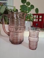 Set Frans, art deco vazen van paars glas, Antiek en Kunst, Ophalen of Verzenden