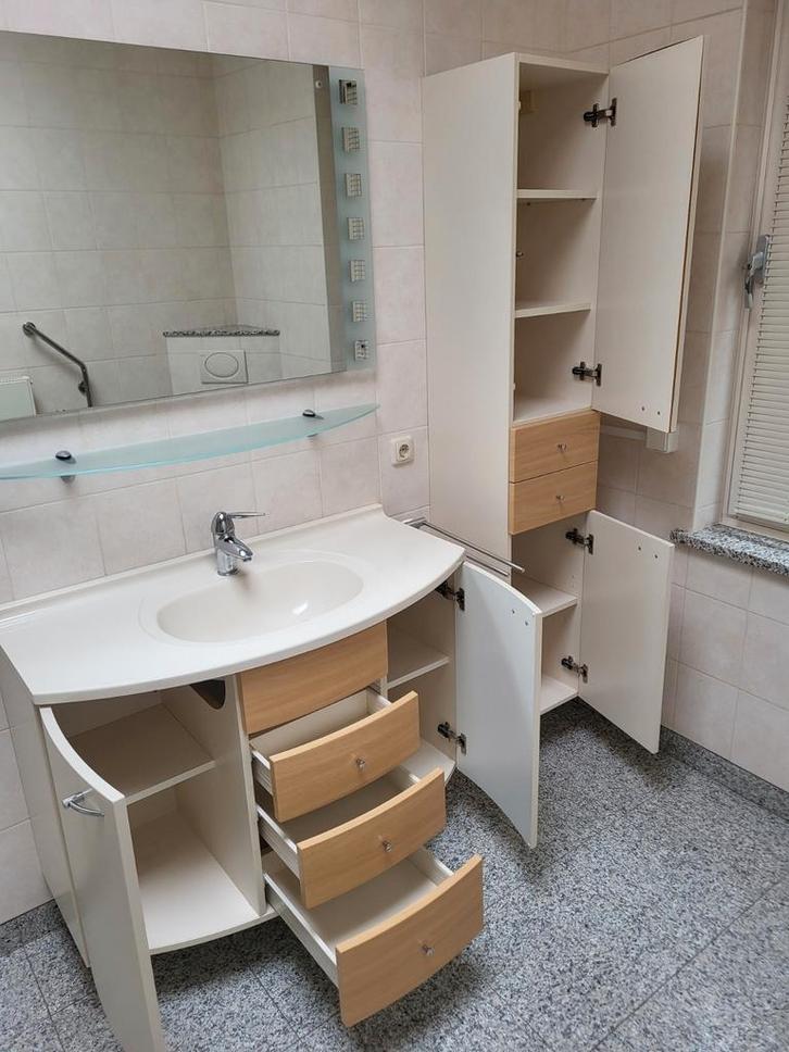 Badkamer Interieur Set, Huis en Inrichting, Badkamer | Badkamermeubels, Zo goed als nieuw, Wastafelkast, 150 tot 200 cm, 100 tot 150 cm