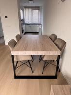 Eettafel Durban Sanders Wonen + 4 Bunde stoelen, Huis en Inrichting, Tafels | Eettafels, Ophalen, 100 tot 150 cm, Zo goed als nieuw