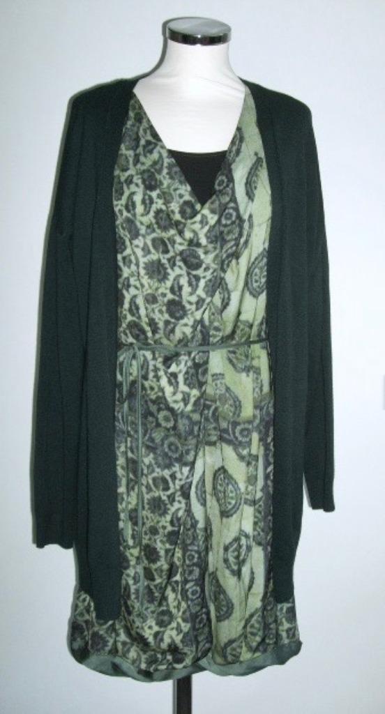 Summum nieuwe groene jurk + vest mt 38 / 40, Kleding | Dames, Jurken, Nieuw, Maat 38/40 (M), Groen, Onder de knie, Verzenden