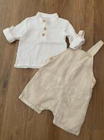 Linnen Salopetteshort van H&M + Mousseline blouse maat 86/92, Kinderen en Baby's, Jongen, Ophalen of Verzenden, Zo goed als nieuw