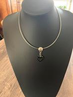Mooi Zilverkleurige Ketting/Choker, Ophalen of Verzenden, Gebruikt, Zilver, Overige materialen