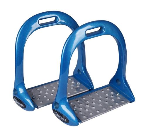 Blauwe Horka Tech stijgbeugels 12 cm, Dieren en Toebehoren, Paarden en Pony's | Hoofdstellen en Tuigage, Nieuw, Springen, Ophalen of Verzenden