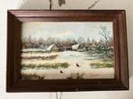 klein schilderij op paneel, Antiek en Kunst, Ophalen of Verzenden